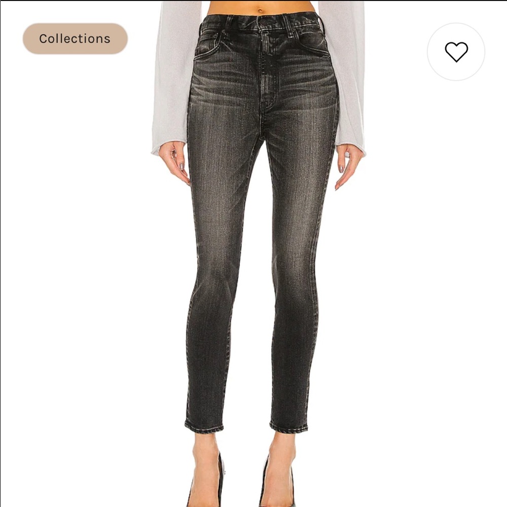 Moussy Skinny High-Rise Jeans in Faded Black